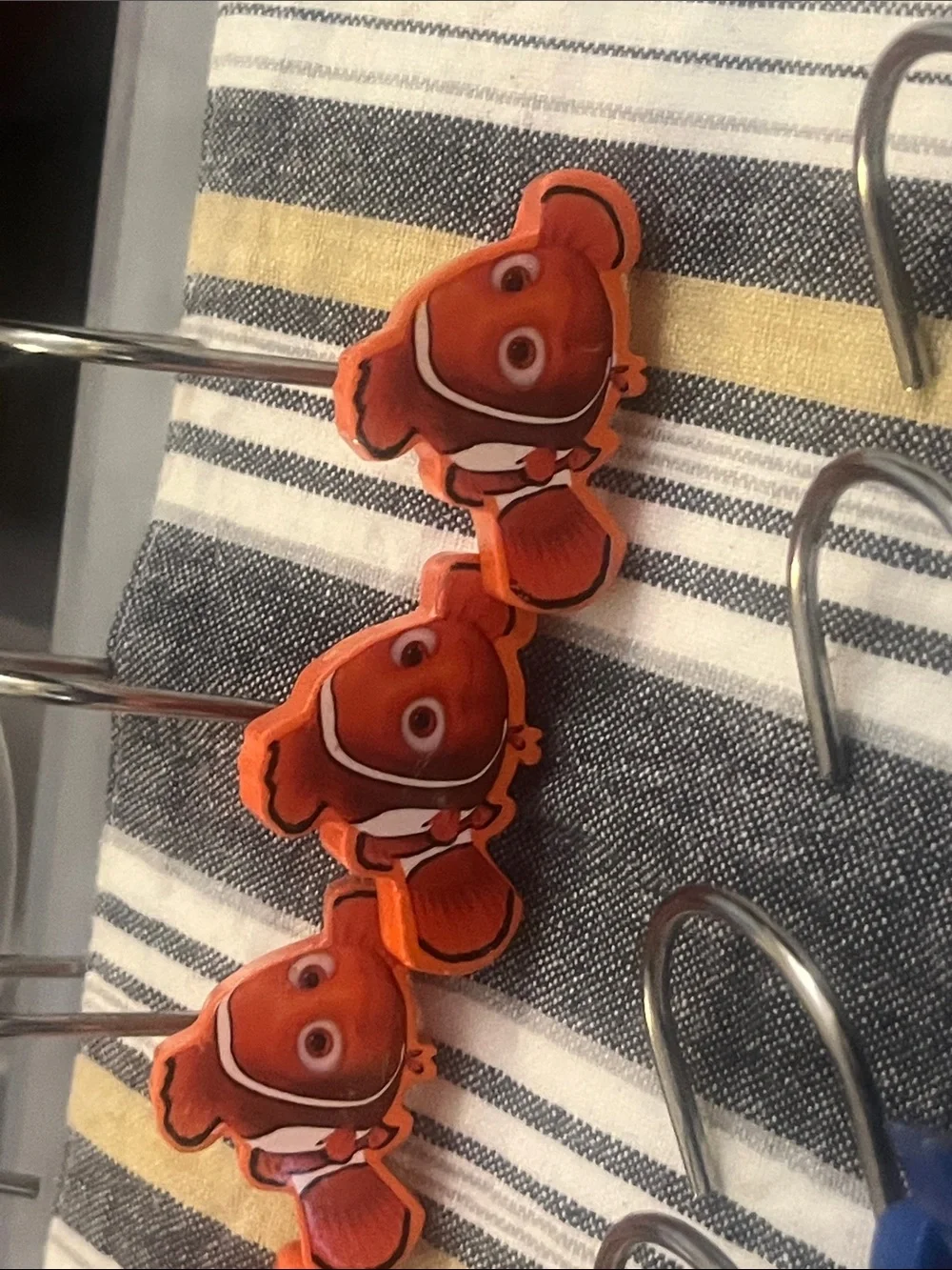 Disney Blue Dory and Orange Nemo Shower Curtain Hooks 156